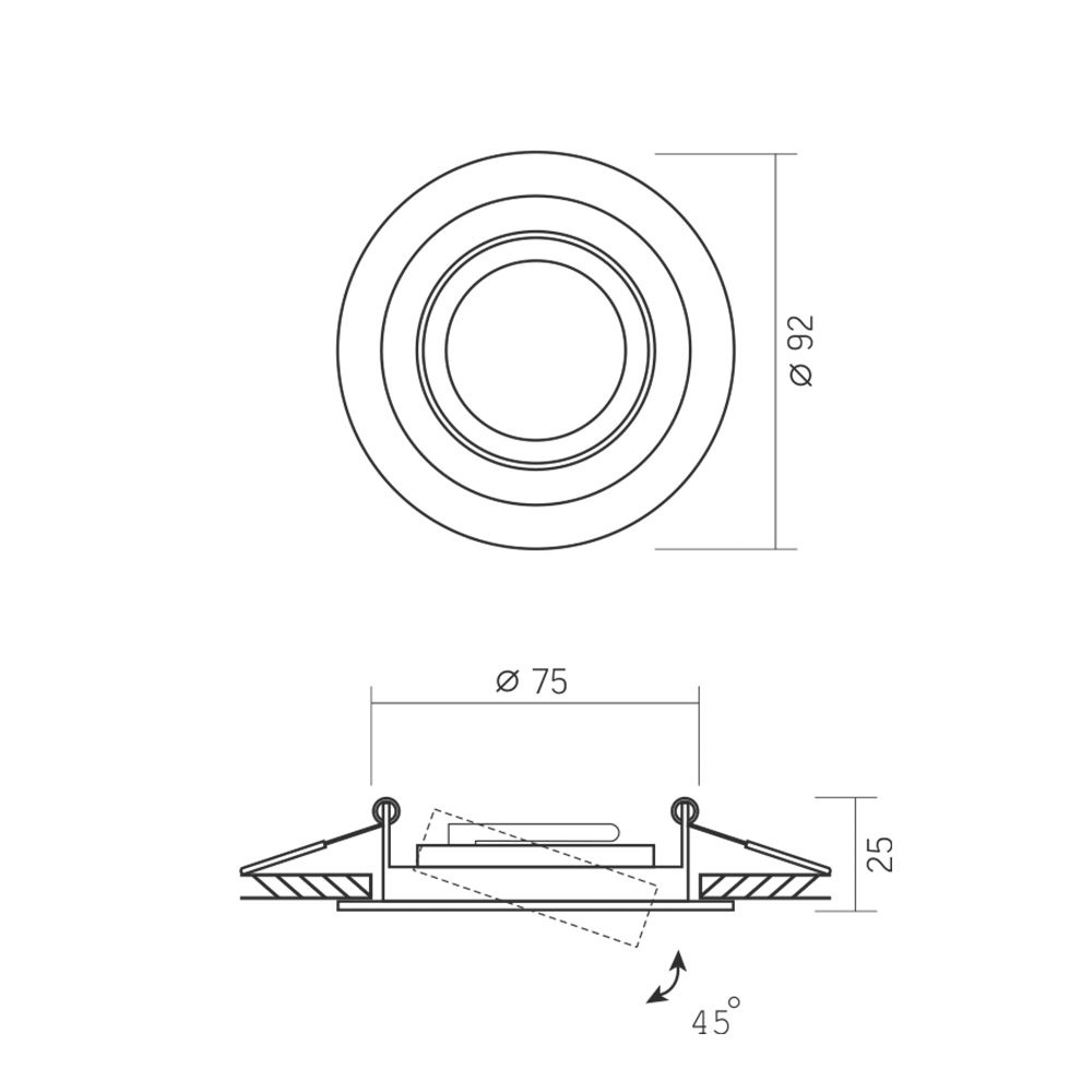 Oprawa wpuszczana sufitowa czarna GU10 30W