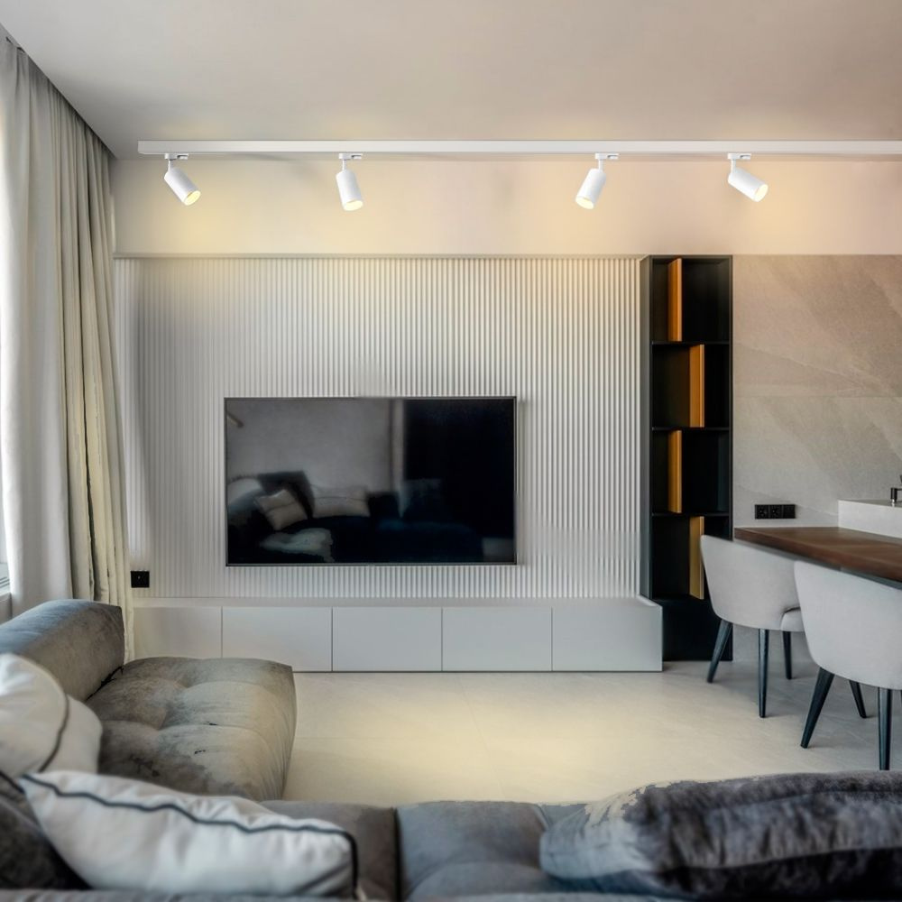 Oprawa natynkowa na szynę VIDEX GU10 biała