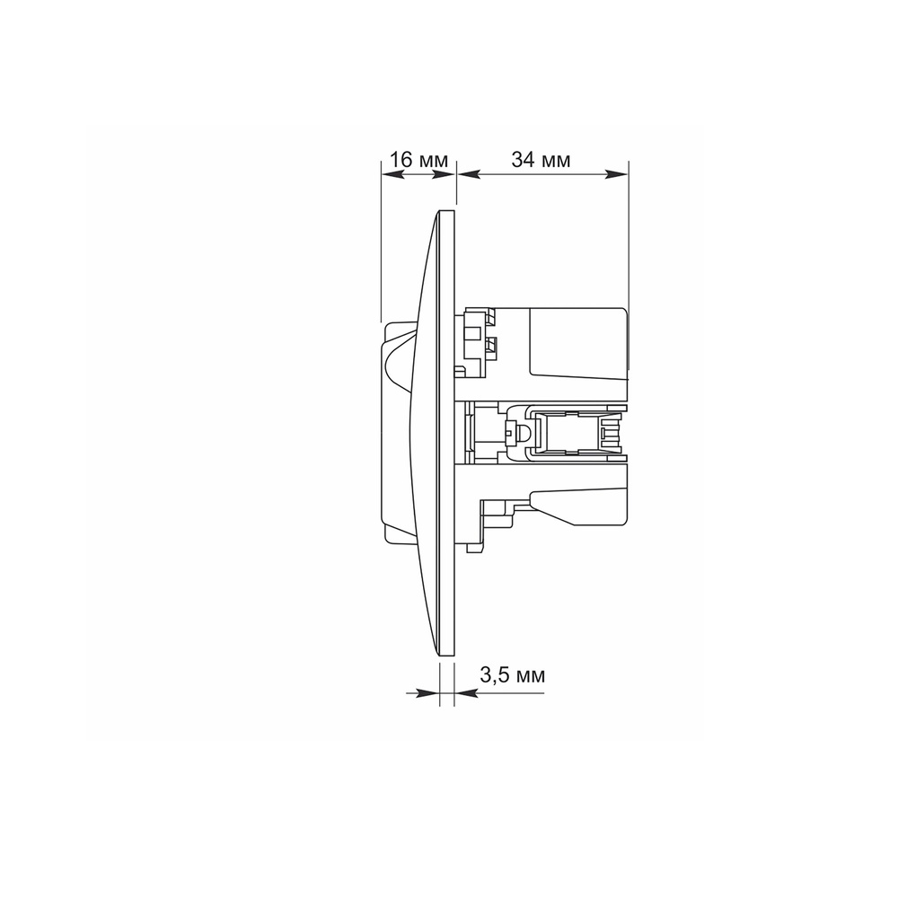Gniazdo schuko z podwójnym portem USB z uziemieniem czarne grafitowe