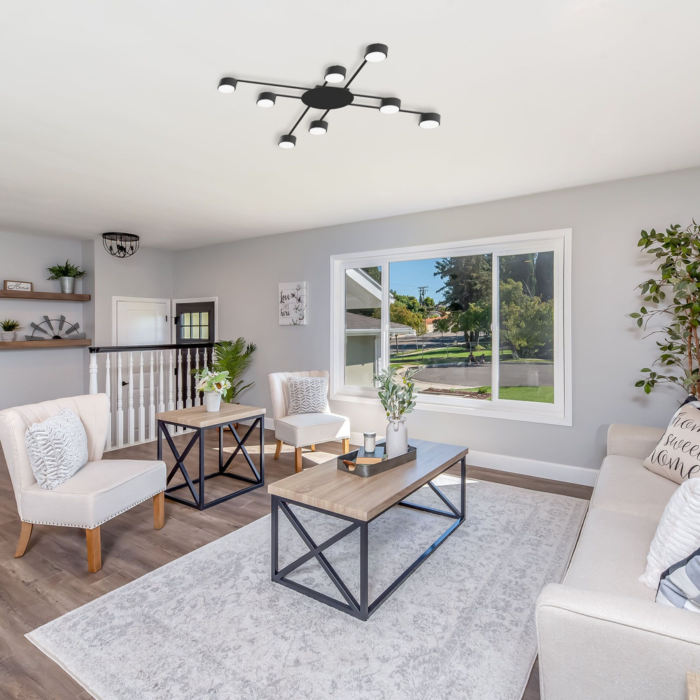 Reflektor sufitowy VIDEX na 8x GX53 czarny