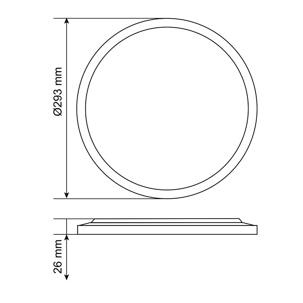 LED plafon z dekoracyjnym podświetleniem VIDEX 22W 3000K-5000K