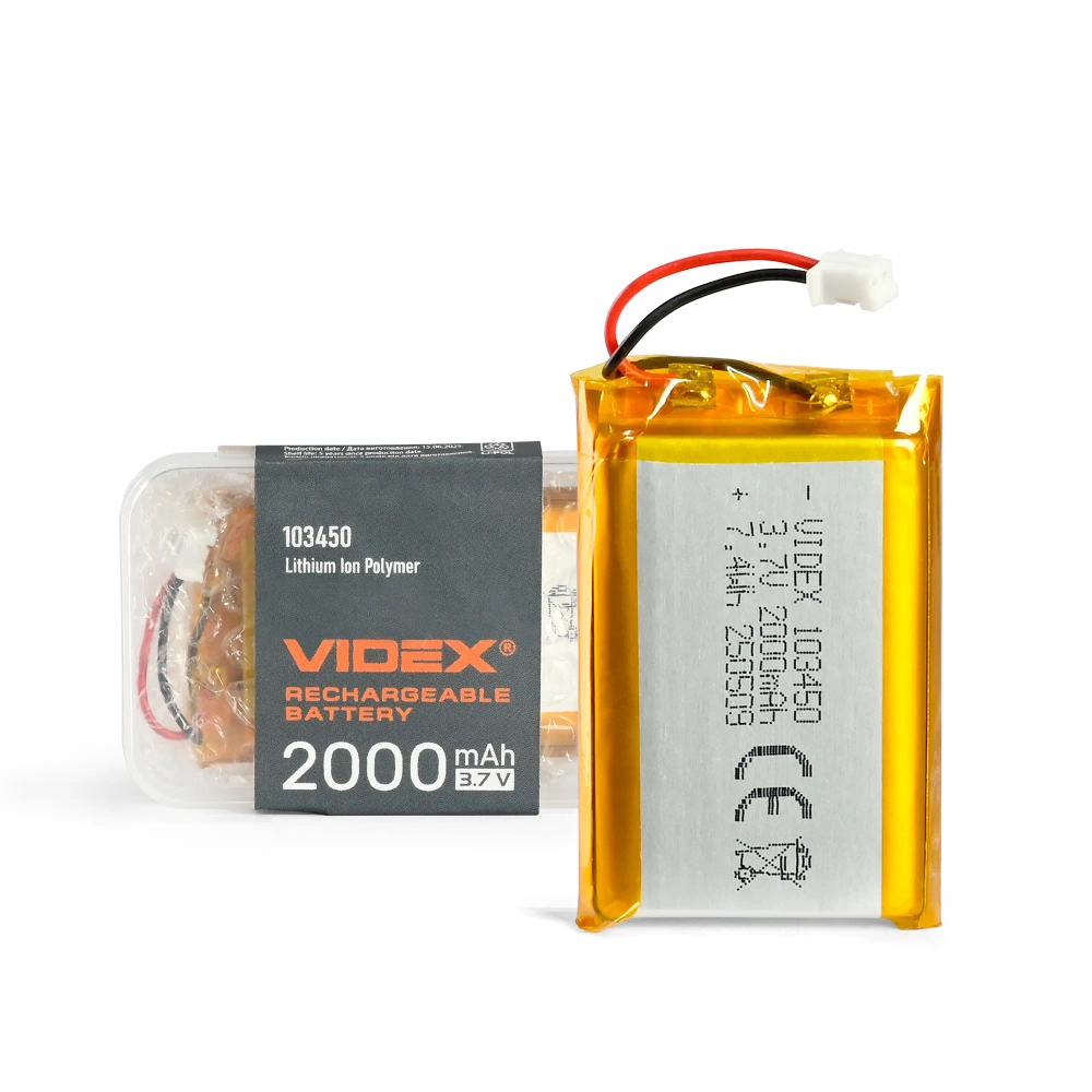 Akumulator litowo-polimerowy 3,7 V 2000 mAh do latarek LED Videx