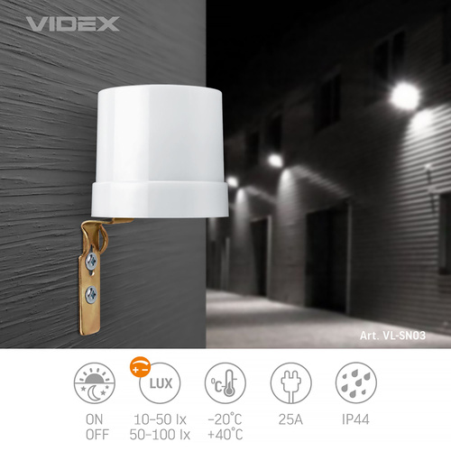 Czujnik światła VIDEX 25A z czujnikiem ruchu
