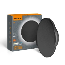 Lampa ścienna LED VIDEX 12W 1200Lm IP65 3000K-4000K-6500K czarna