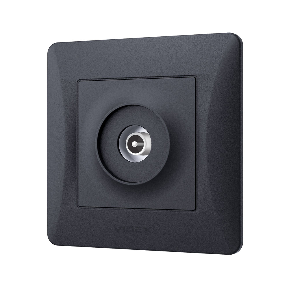 Gniazdo Pojedyncze Antenowe Videx Binera Telewizyjne Natynkowe Czarne