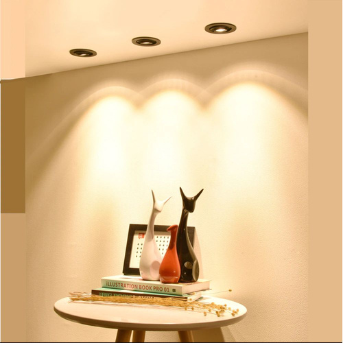 Oprawa wpuszczana sufitowa czarna GU10 30W