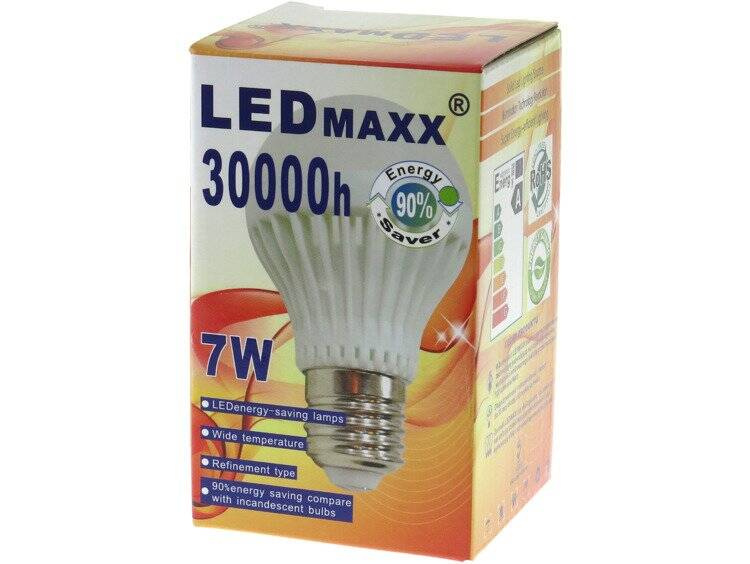 Żarówka LED E27 G45 Kulka 7W = 60W 700lm 2700–3200K Ciepła Biel 180° LEDmaxx