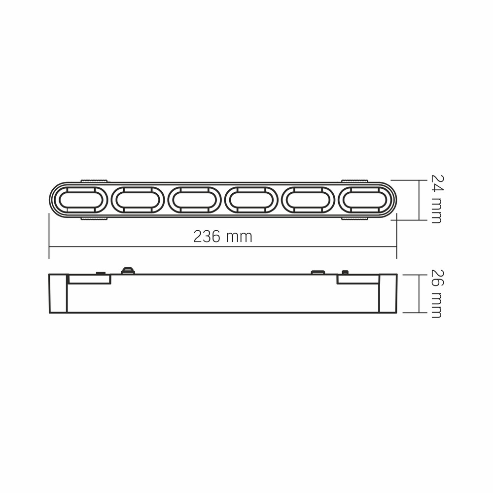 Oświetlenie LED do wąskiego systemu oświetlenia szynowego VIDEX VL-TRMS-LD19B, czarne
