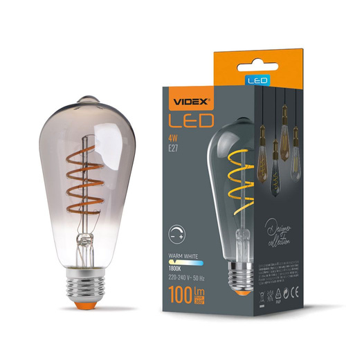 Żarówka LED Filament E27 ST64 4W ciepła VIDEX