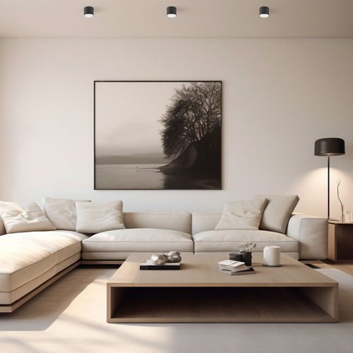 Reflektor sufitowy VIDEX na lampę GX53 czarny