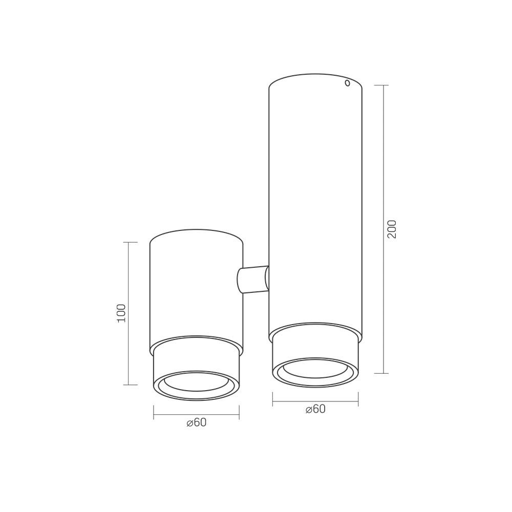 Reflektor sufitowy VIDEX 2xGU10 biały