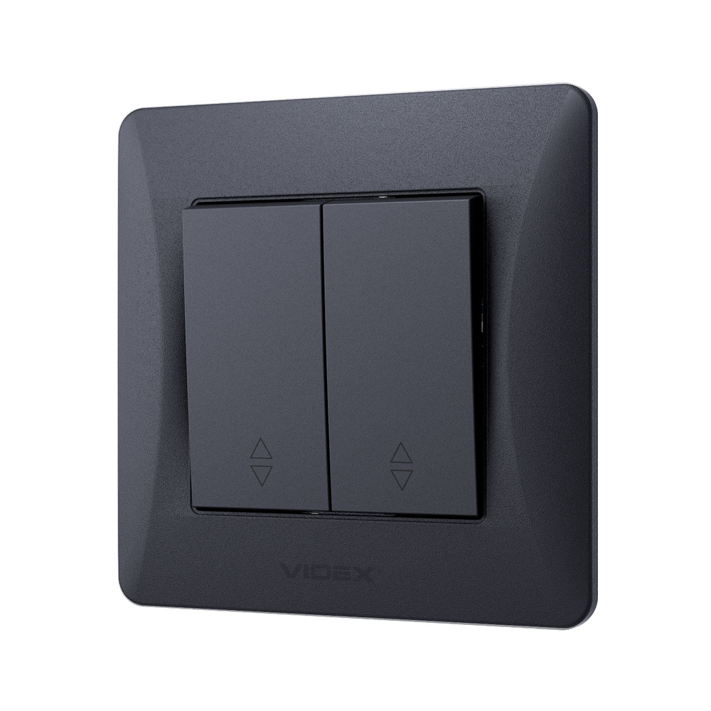 Przełącznik Włącznik Schodowy Videx Binera 2-biegunowy 10A Natynkowy Czarny