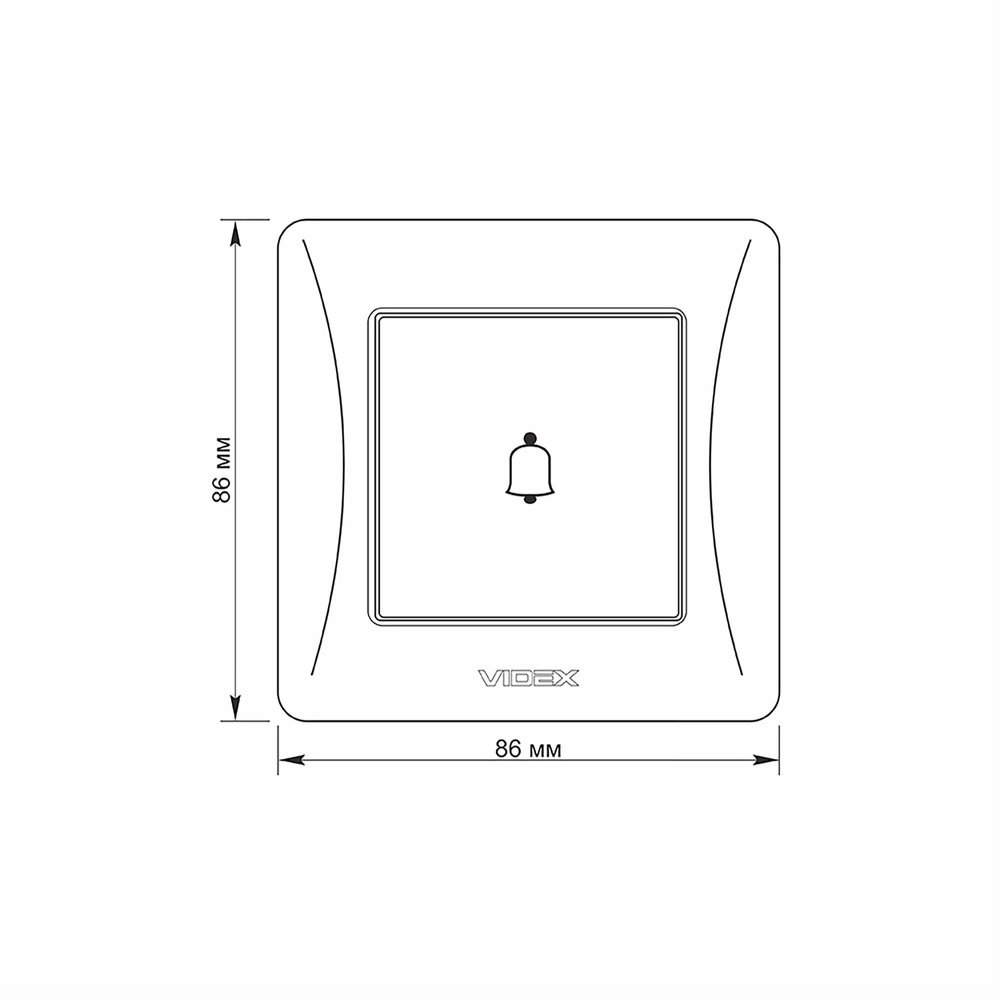 Dzwonek biały VIDEX BINERA