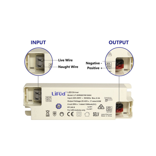 Zasilacz Lifud 63W LED DRIVER 25-42V 1500mA