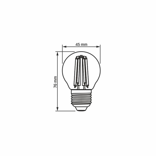 Żarówka kulka filament G45 6W E27 neutralna 806lm 4000K Videx