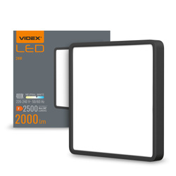 LED natynkowa lampa sufitowa 24W 4000K czarna