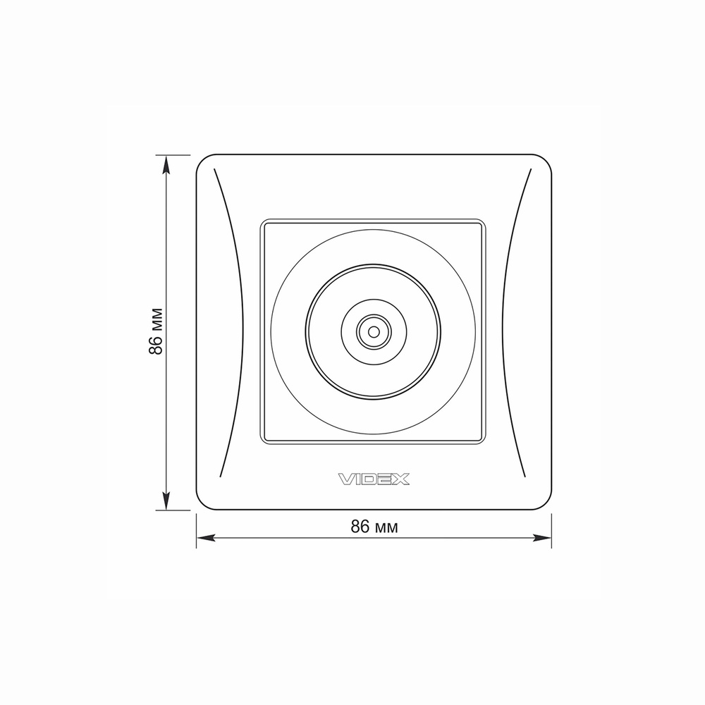 Gniazdo Pojedyncze Antenowe Videx Binera Telewizyjne Natynkowe Czarne