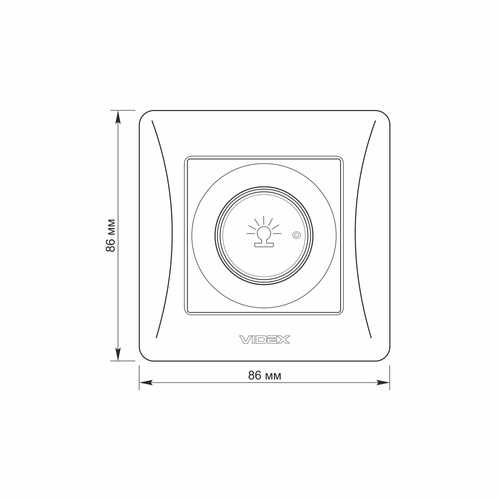 Ściemniacz z Ramką Videx 600W 10A Natynkowy Biały BINERA
