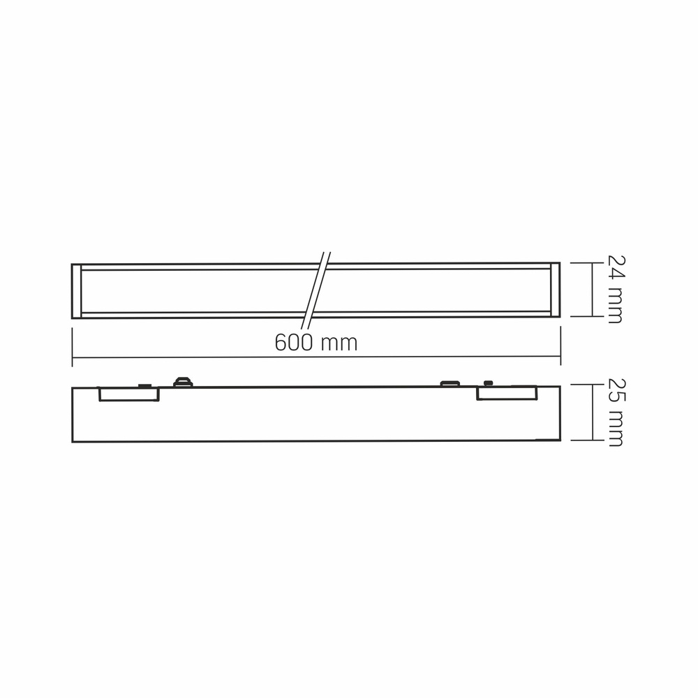 Oświetlenie LED do wąskiego systemu oświetlenia szynowego VIDEX VL-TRMS-LD460B, czarne
