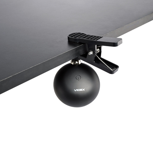 Lampka biurkowa LED VIDEX z akumulatorem, czarna