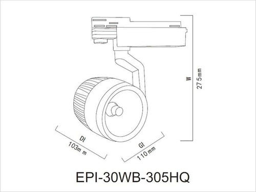 Lampa Reflektor szynowy LED 305WB 30W EPISTAR COB | Barwa 4000K