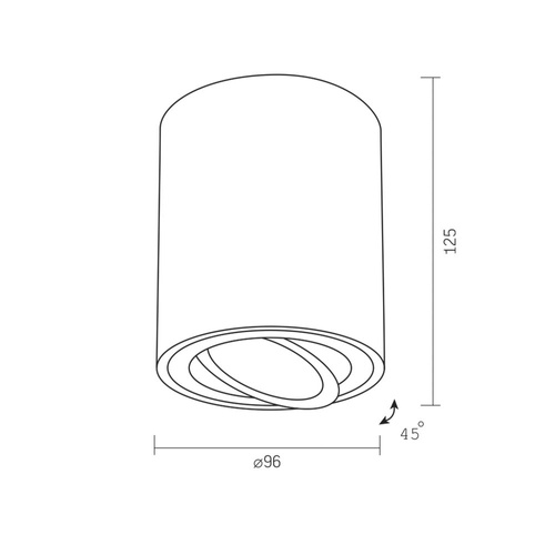 Reflektor sufitowy LED 30W czarny GU10