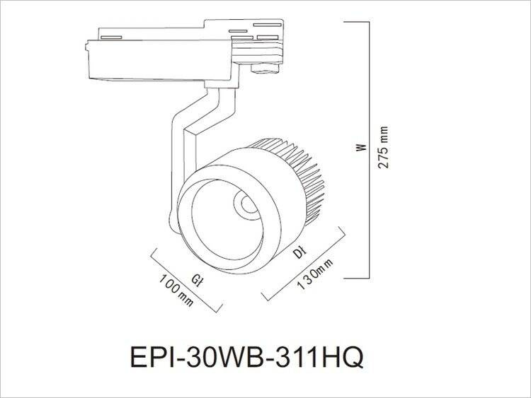 Lampa Reflektor szynowy Jubilerski LED 30W EPISTAR | Barwa 6000K