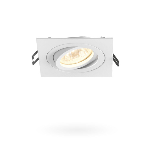 Oprawa wpuszczana sufitowa z reflektorem GU10 biała