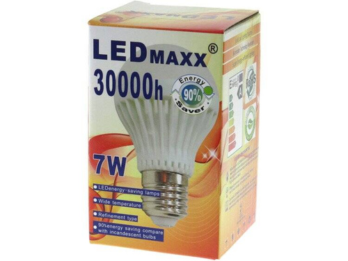 Żarówka LED E27 G45 Kulka 7W = 60W 700lm 2700–3200K Ciepła Biel 180° LEDmaxx