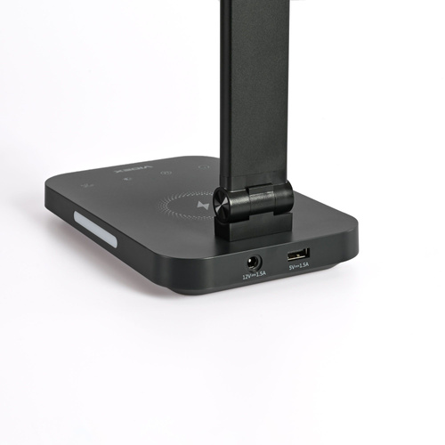 Lampka Biurkowa Videx LED 18W 700lm 6500K Zimna Czarna Ściemnialna