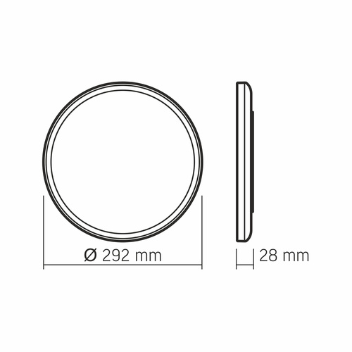 LED Plafon VIDEX 18W 4000K biały