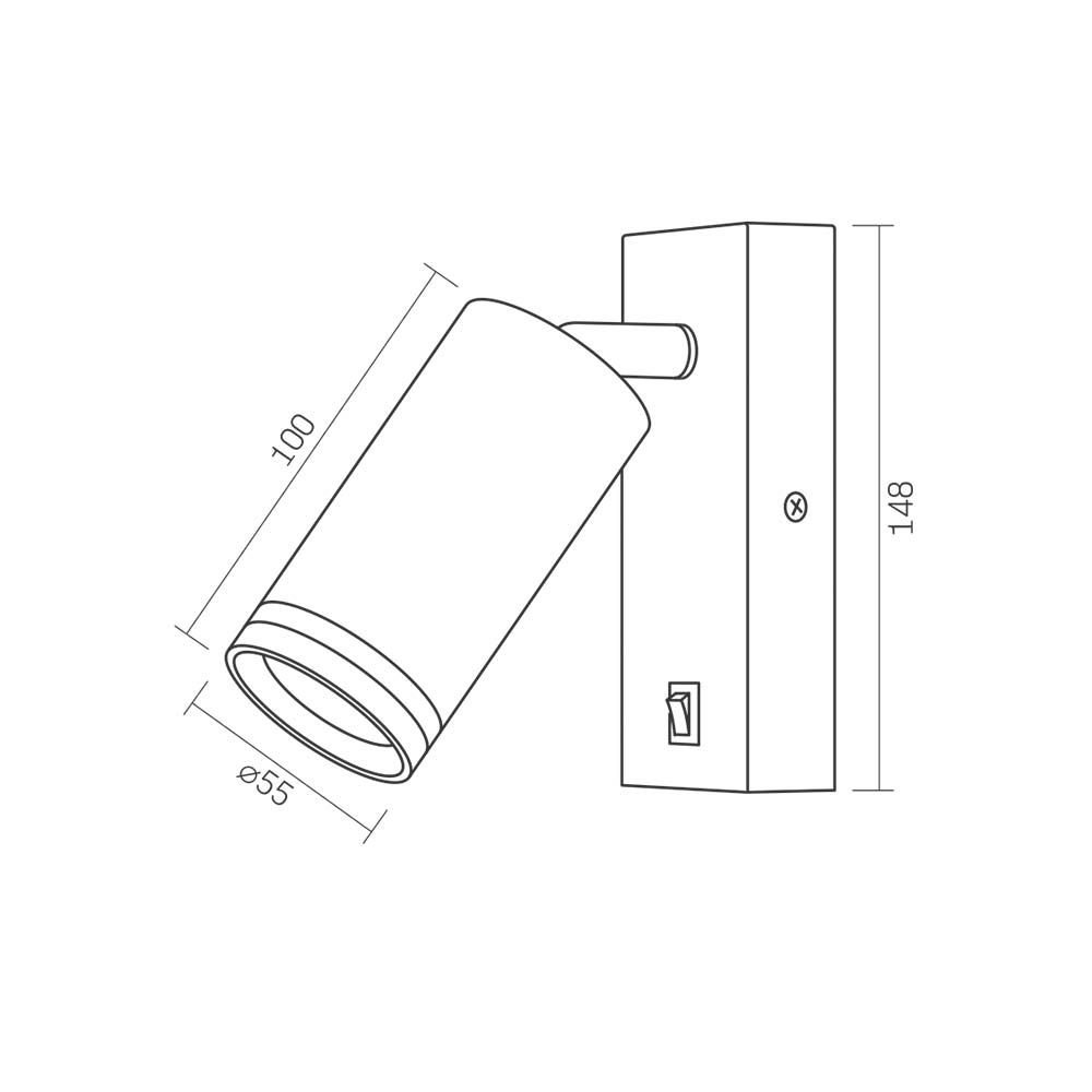 Oprawa punktowa Lampa Ścienna Kinkiet Videx 1x GU10 Biała KENT