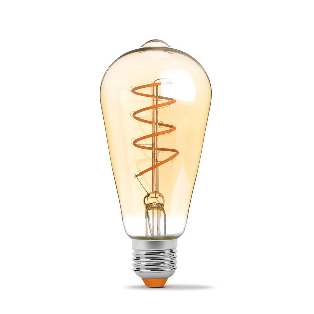 Żarówka LED E27 ST64 4W spiralna ciepła biała