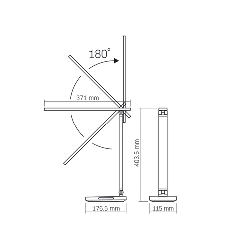 Lampka Biurkowa Videx LED 18W 700lm 6500K Zimna Czarna Ściemnialna