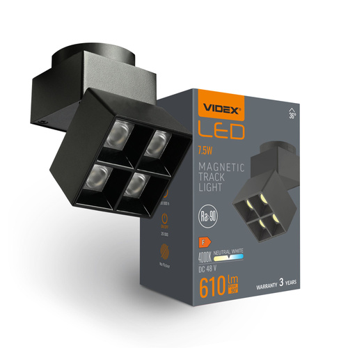 LED do magnetycznego systemu szynowego VIDEX czarny