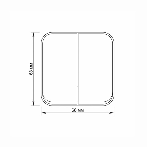 Łącznik natynkowy 2-kanałowy 1-drożny IP20 biały VIDEX BINERA