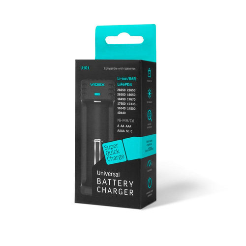 Uniwersalna ładowarka do akumulatorów VIDEX