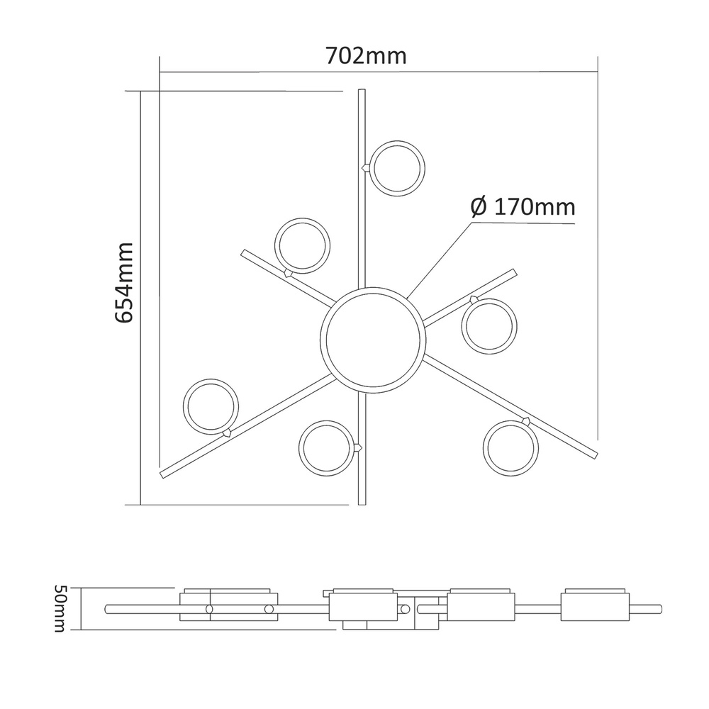 Lampa Sufitowa Oprawa Videx LED 6X GX53 Spot Ruchoma Kinkiet Reflektor
