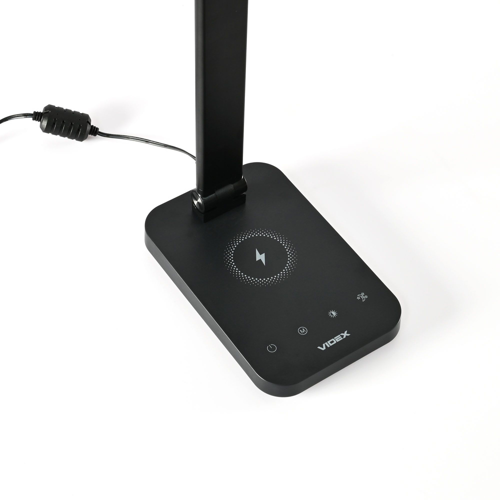 Lampka Biurkowa Videx LED 18W 700lm 6500K Zimna Czarna Ściemnialna