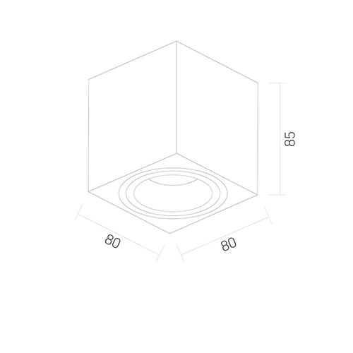 Reflektor sufitowy VIDEX GU10 czarny