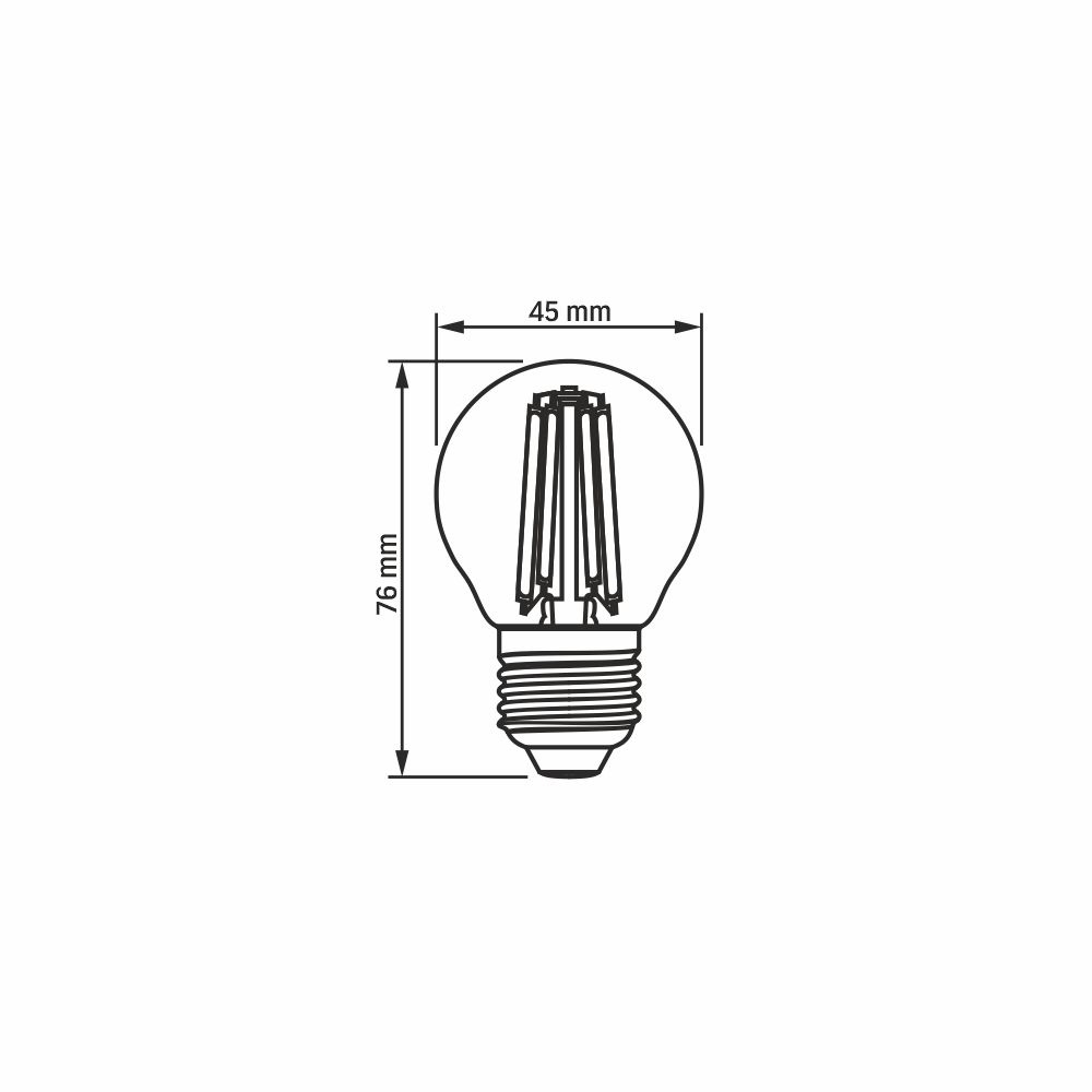 Żarówka LED filament E27 6W 4000K G45