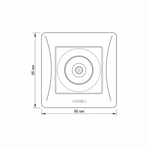Gniazdo Pojedyncze Antenowe Videx Binera Telewizyjne Natynkowe Czarne