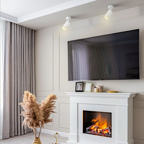 Lampa Ścienna Sufitowa Kinkiet Videx 1x GU10 Biała GRANT