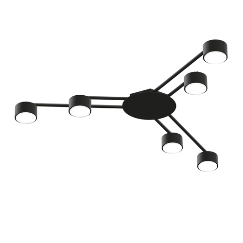 Lampa sufitowa Videx 30W 6x GX53 nowoczesna czarna halogen IP20