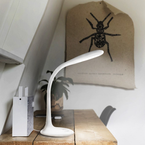 Lampka biurkowa LED z regulacją jasności, biała