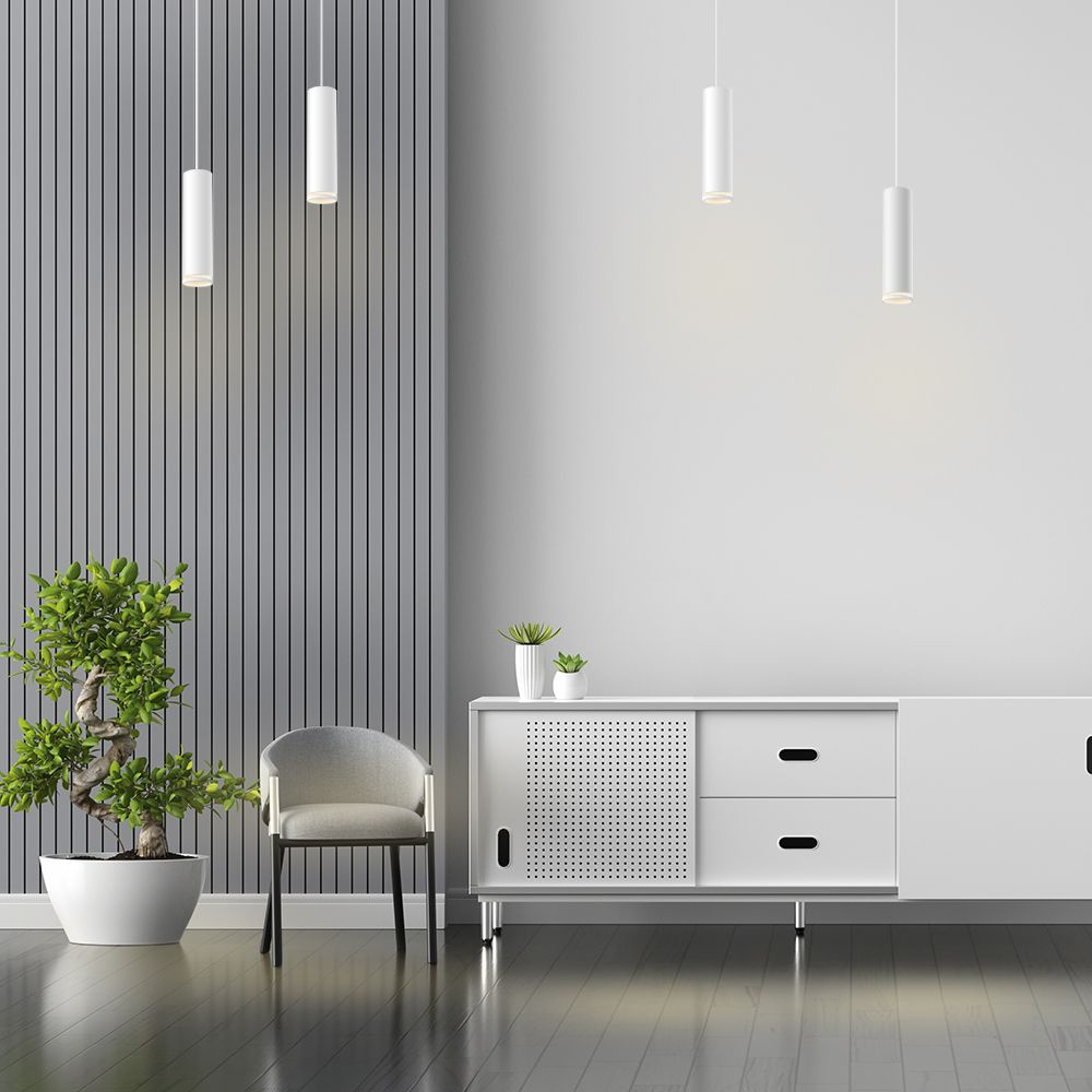 Lampa wisząca spot LED GU10 biała