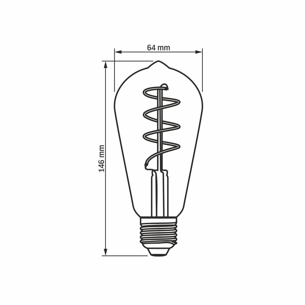 Żarówka LED Filament E27 ST64 4W ciepła VIDEX