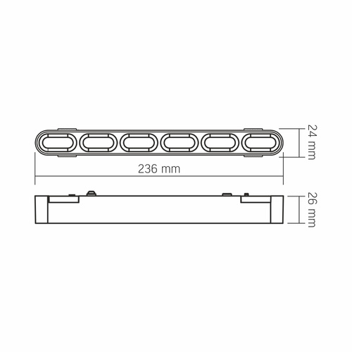 Oświetlenie LED do wąskiego systemu oświetlenia szynowego VIDEX VL-TRMS-LD16B, czarne