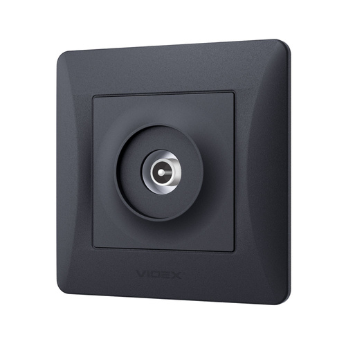 Gniazdo Pojedyncze Antenowe Videx Binera Telewizyjne Natynkowe Czarne