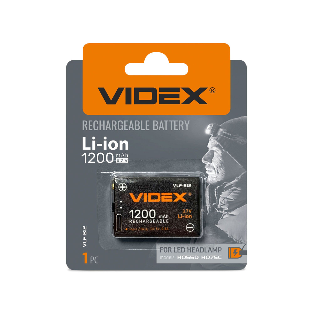 Akumulator do latarek VIDEX AGM 12V 1200mAh bezpośredni port USB-C 32g
